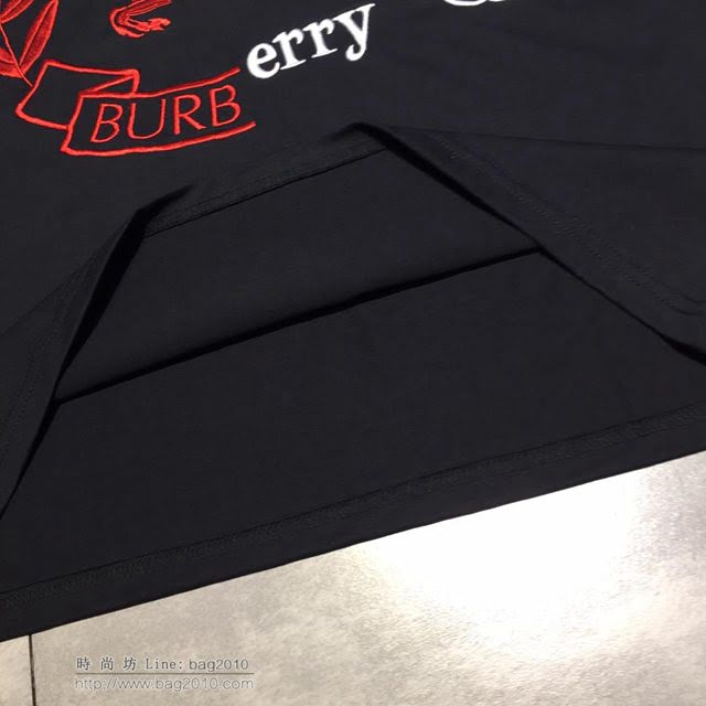 Burberry短袖 19春夏新款 巴寶莉黑色T恤   tzy1740